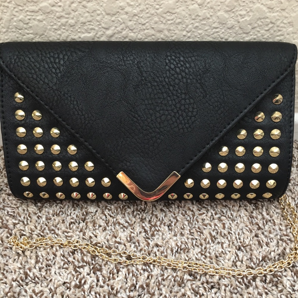 Black and gold clutch